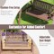 Brown Wooden Outdoor Porch Swing with A-Shaped Stand and Grey Tilt Canopy Ideal for 2 Person